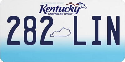 KY license plate 282LIN