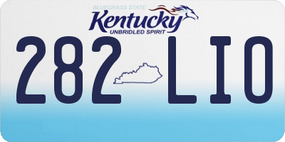 KY license plate 282LIO