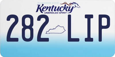 KY license plate 282LIP