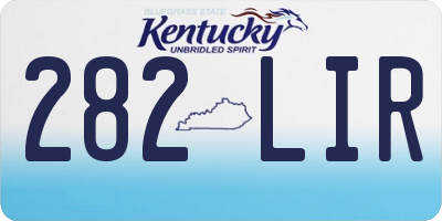 KY license plate 282LIR