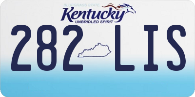 KY license plate 282LIS