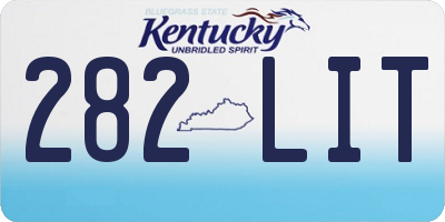 KY license plate 282LIT