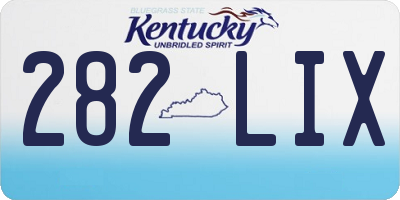 KY license plate 282LIX