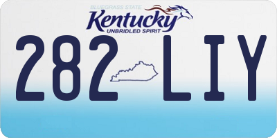 KY license plate 282LIY