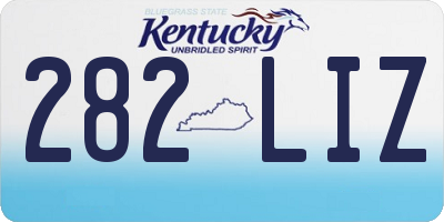 KY license plate 282LIZ