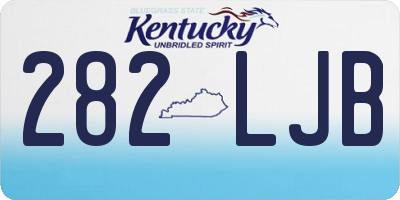 KY license plate 282LJB