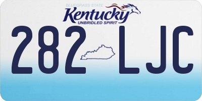 KY license plate 282LJC
