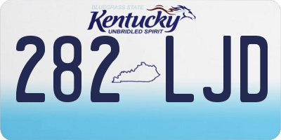 KY license plate 282LJD