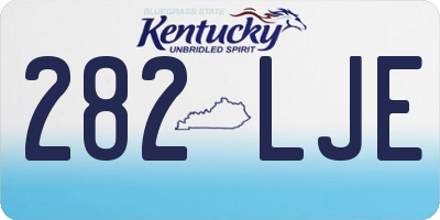 KY license plate 282LJE