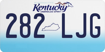 KY license plate 282LJG