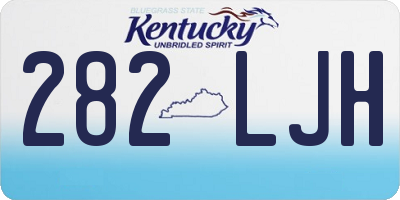 KY license plate 282LJH