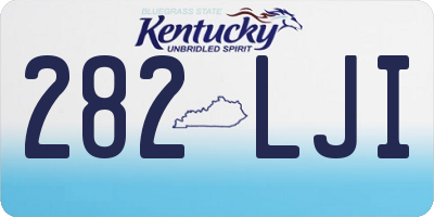 KY license plate 282LJI