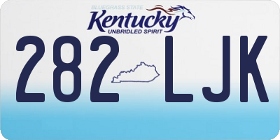 KY license plate 282LJK