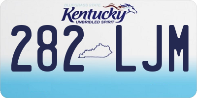 KY license plate 282LJM
