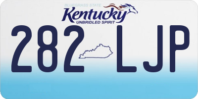 KY license plate 282LJP