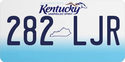 KY license plate 282LJR