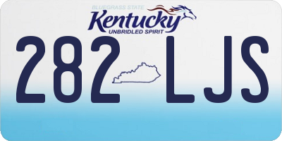 KY license plate 282LJS