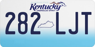 KY license plate 282LJT
