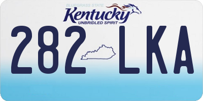 KY license plate 282LKA