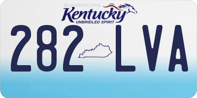 KY license plate 282LVA