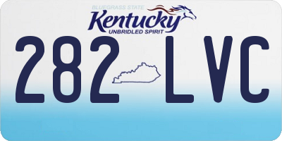 KY license plate 282LVC