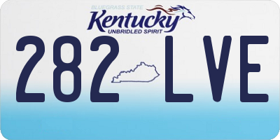 KY license plate 282LVE