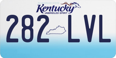 KY license plate 282LVL