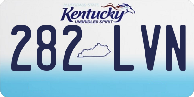 KY license plate 282LVN