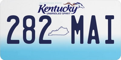 KY license plate 282MAI