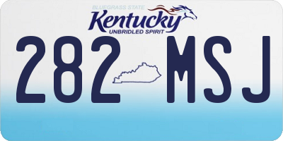 KY license plate 282MSJ