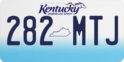 KY license plate 282MTJ