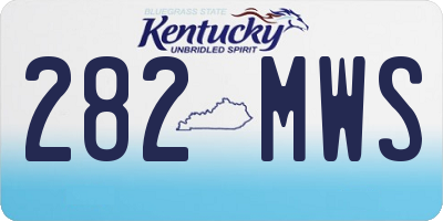 KY license plate 282MWS