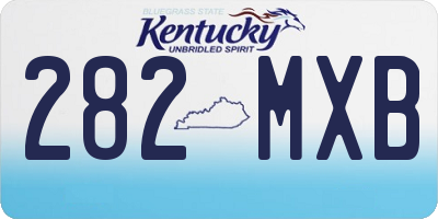 KY license plate 282MXB