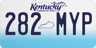 KY license plate 282MYP