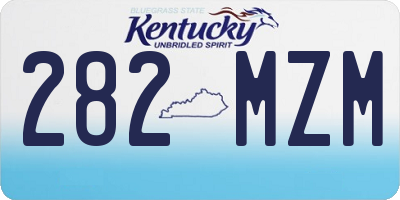 KY license plate 282MZM