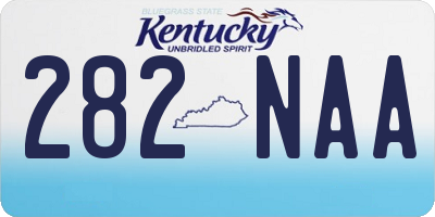 KY license plate 282NAA
