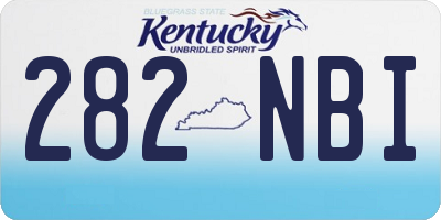 KY license plate 282NBI