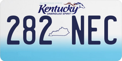 KY license plate 282NEC