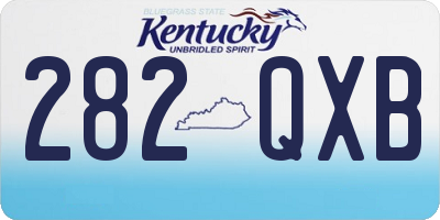 KY license plate 282QXB