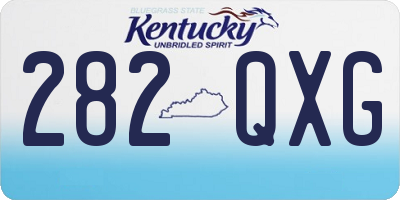 KY license plate 282QXG