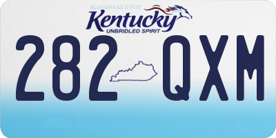 KY license plate 282QXM