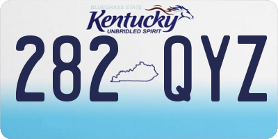 KY license plate 282QYZ