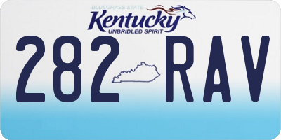 KY license plate 282RAV