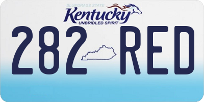 KY license plate 282RED