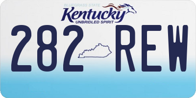 KY license plate 282REW