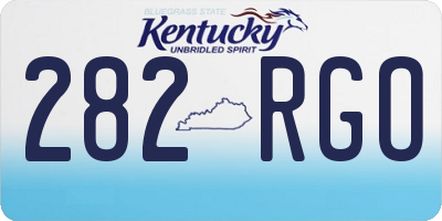 KY license plate 282RGO