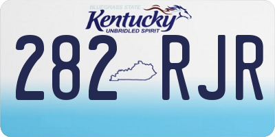 KY license plate 282RJR