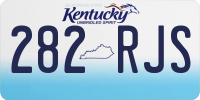 KY license plate 282RJS