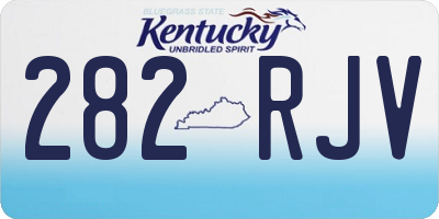KY license plate 282RJV