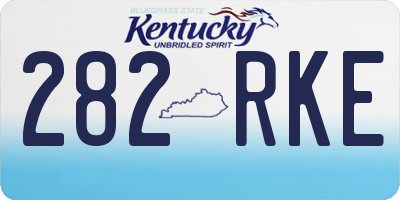 KY license plate 282RKE
